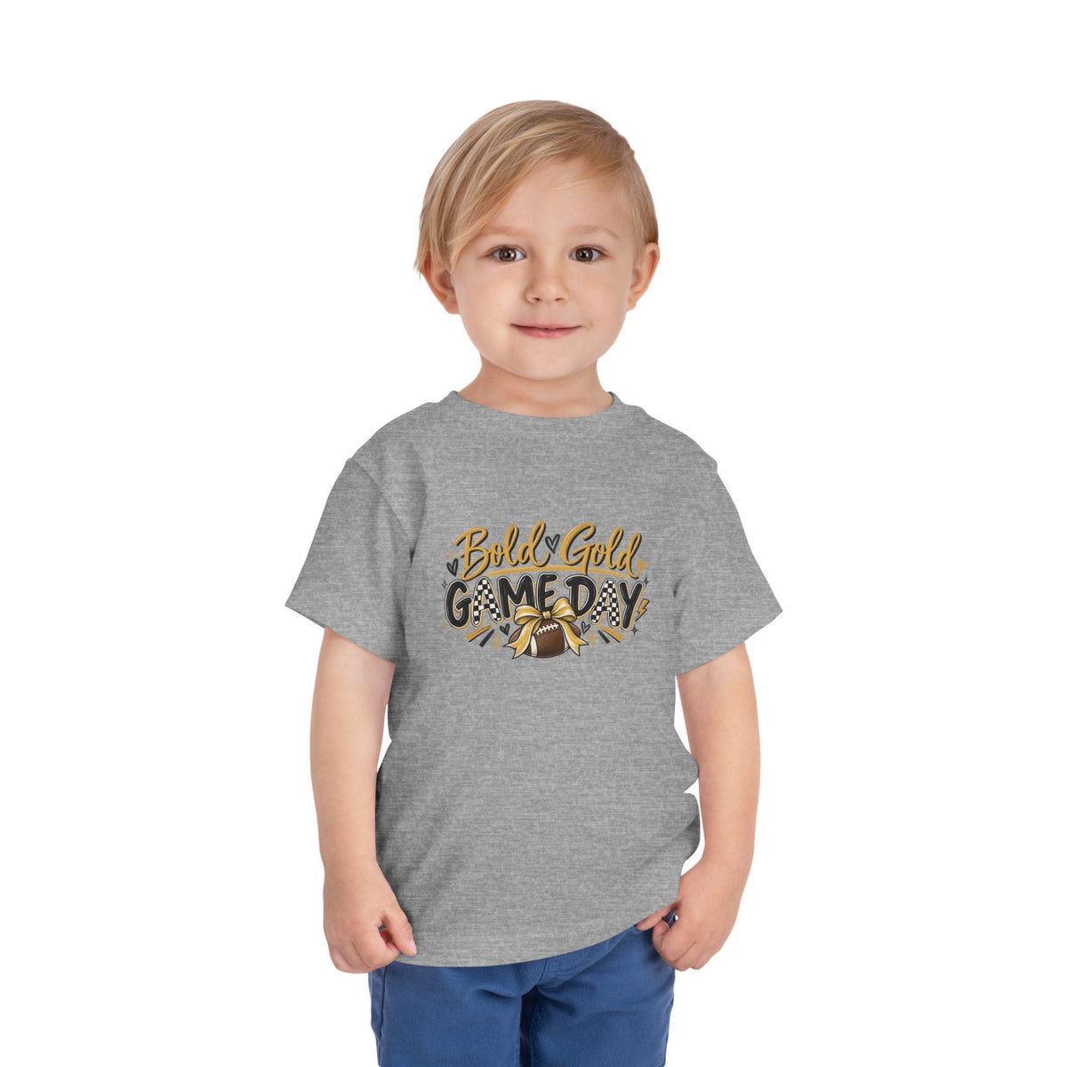 Toddler Tee — "Bold & Gold Game Day" Football Shirt