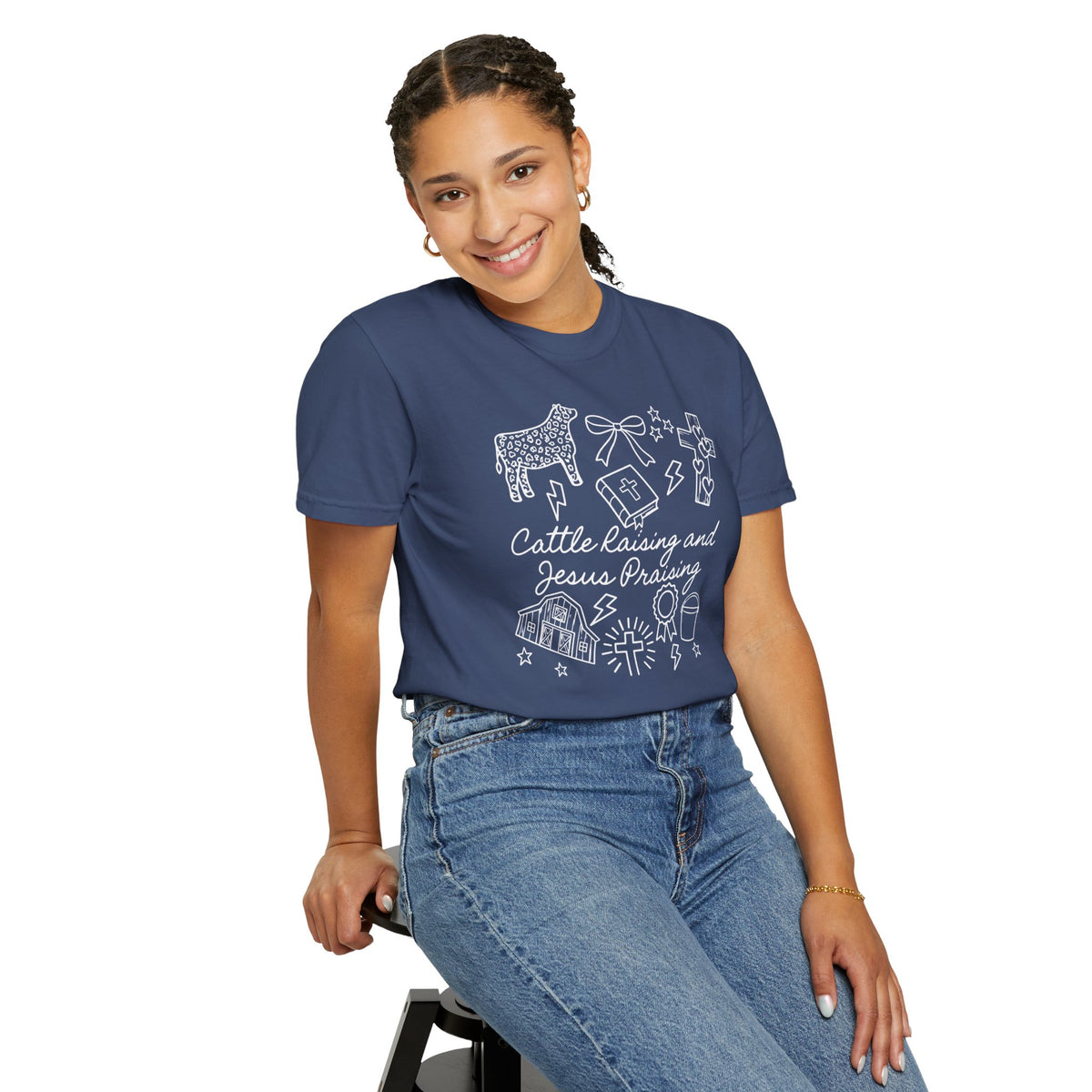 Cattle Raising and Jesus Praising T-Shirt