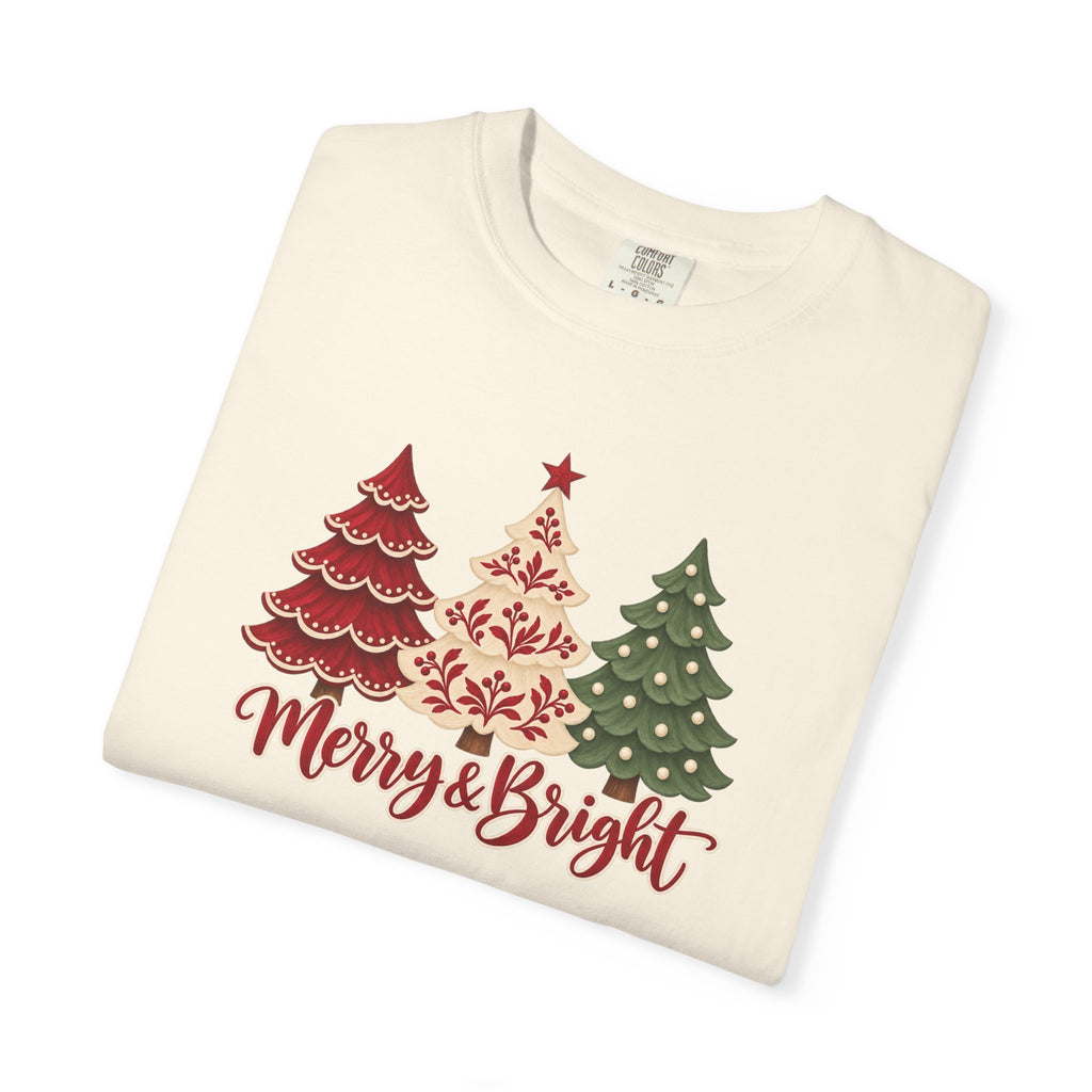 Merry & Bright Christmas Tree T-Shirt