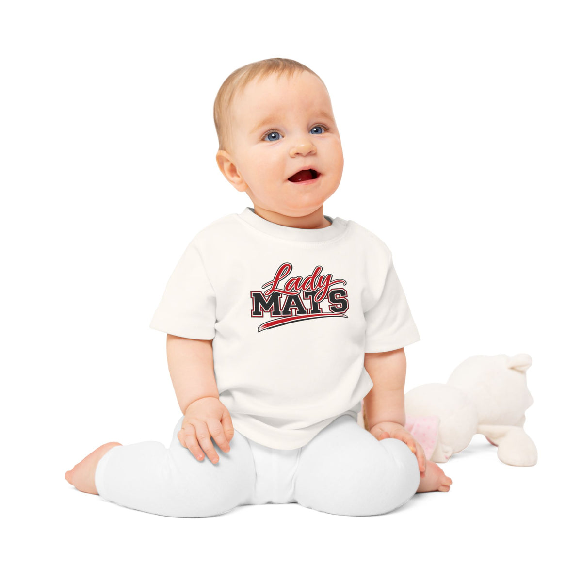 Baby T-Shirt — "Lady Mat's" Retro Sports Logo Infant Tee