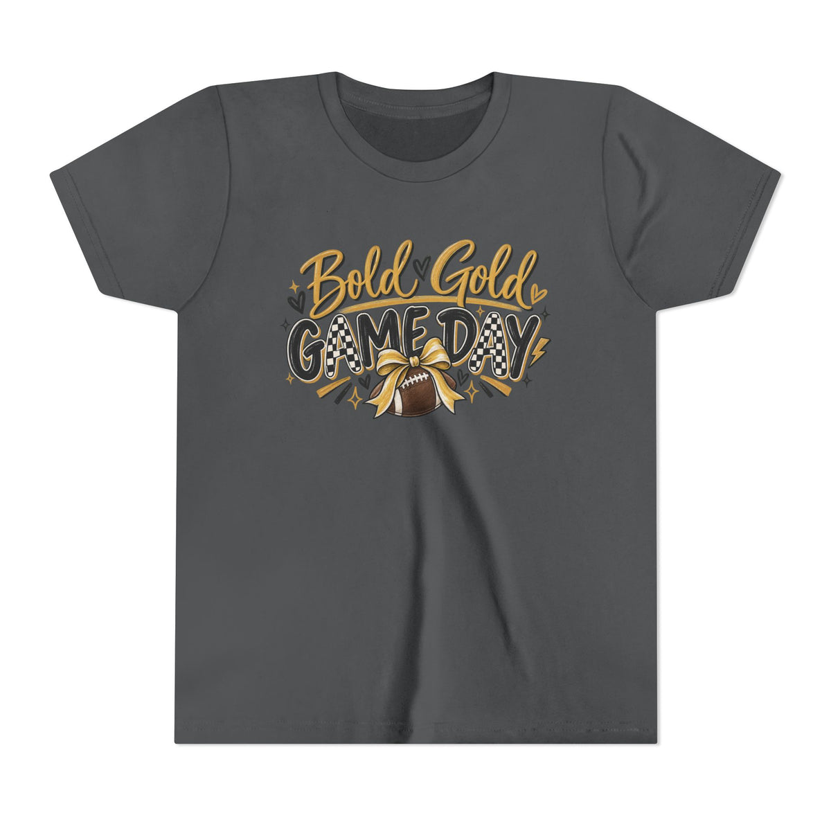 Youth Tee - "Bold & Gold Gameday" Football Kids Shirt