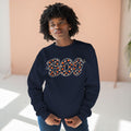 BOO Polka Dot Halloween Sweatshirt — Pumpkin & Navy Dotted Crewneck