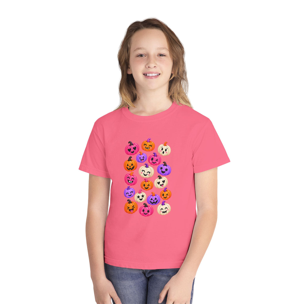 Kids Halloween Pumpkin Faces Tee