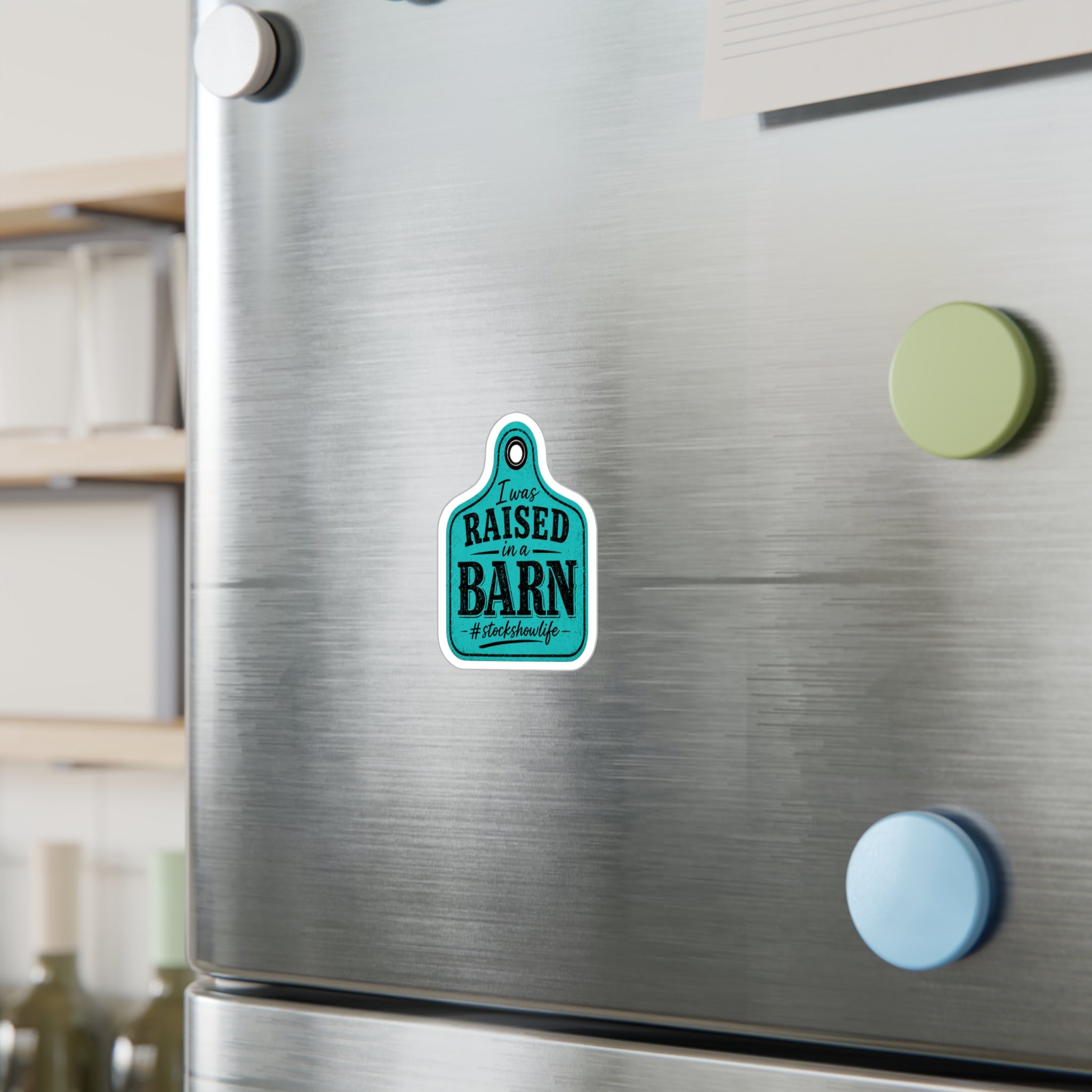 Raised in a Barn Vinyl Decal – 'I was RAISED in a BARN' Kiss-Cut Sticker for Farm & Stockshow Life