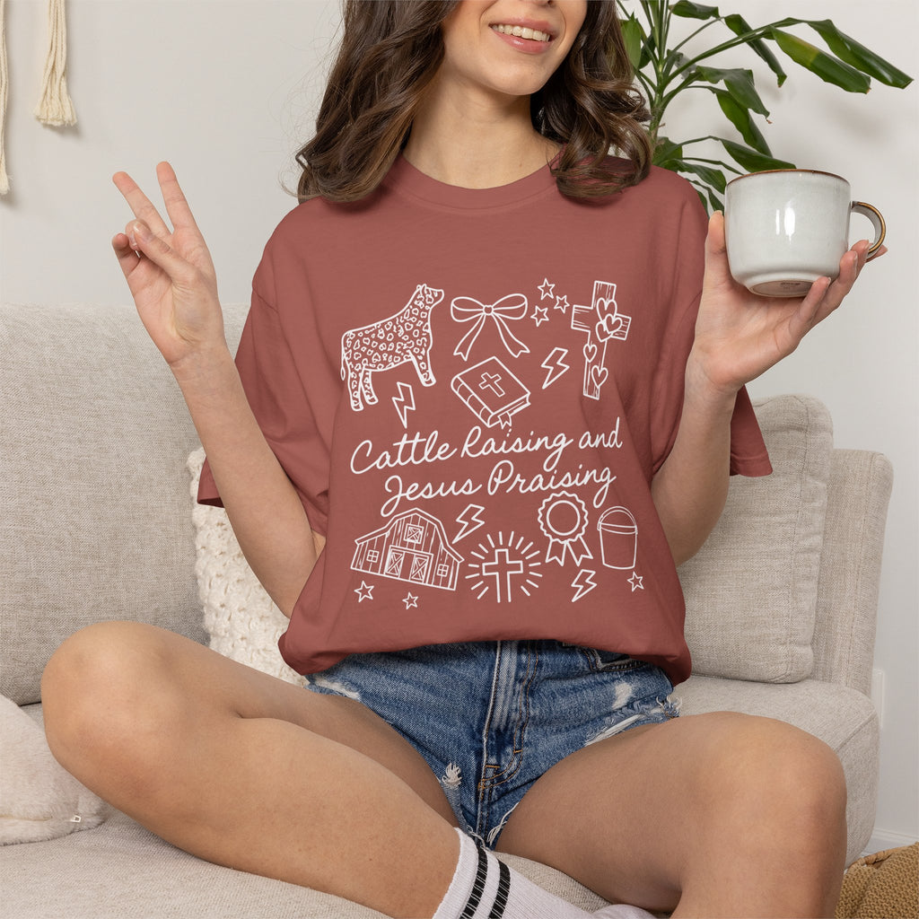 Cattle Raising and Jesus Praising T-Shirt