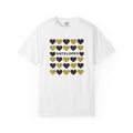 Antelopes Heart Grid T-Shirt — Gold & Black Graphic Tee