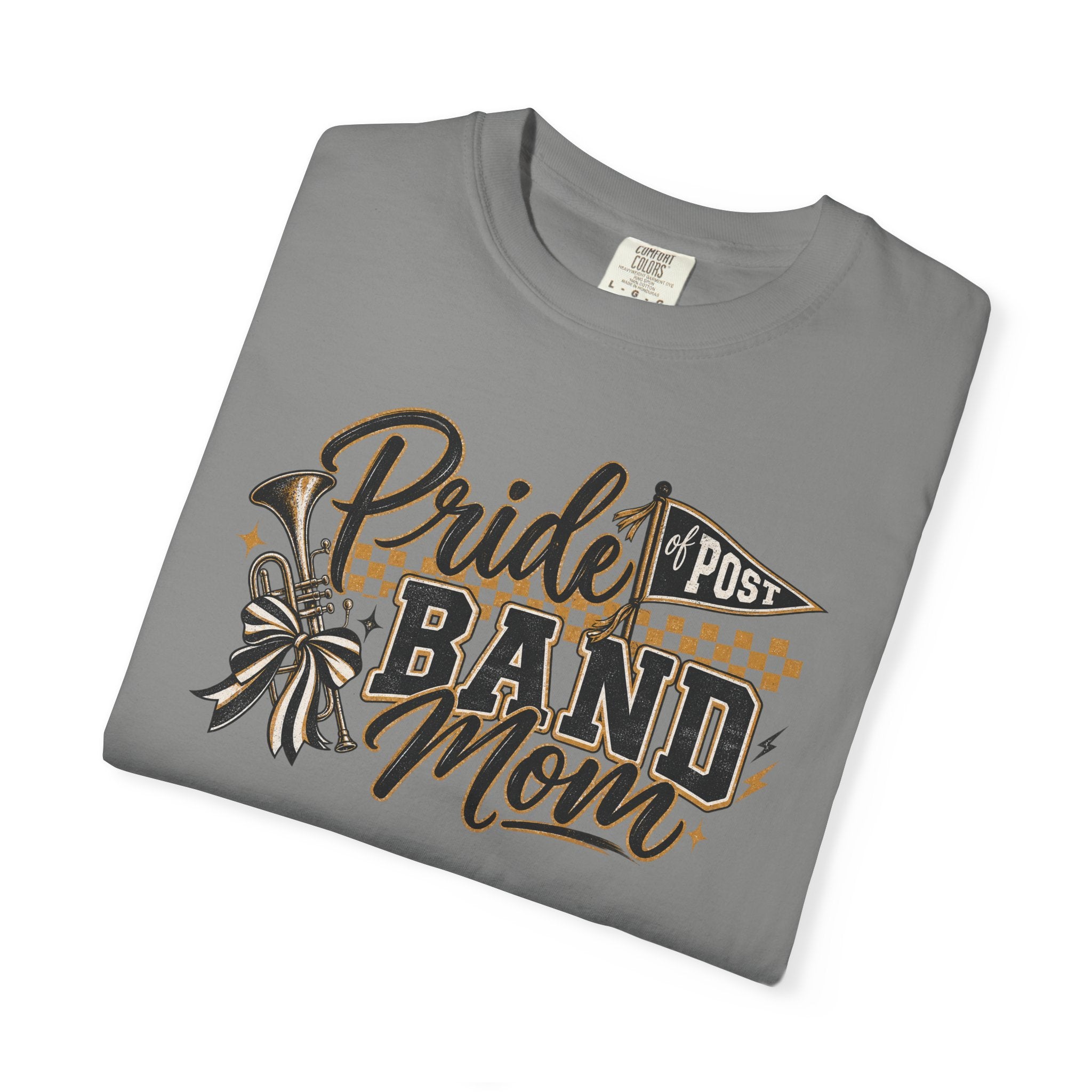 Band Mom T-Shirt — "Pride Post" Graphic Tee for Marching Band Parents