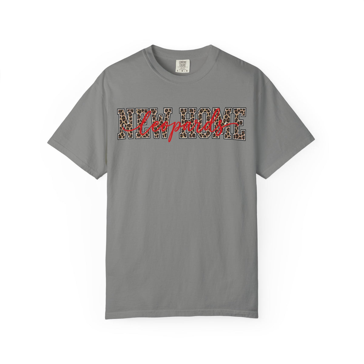 New Home Leopard Script T-Shirt
