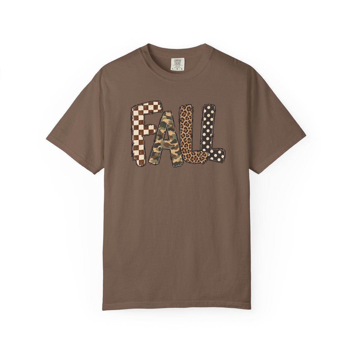 Fall Patchwork Letter T-Shirt