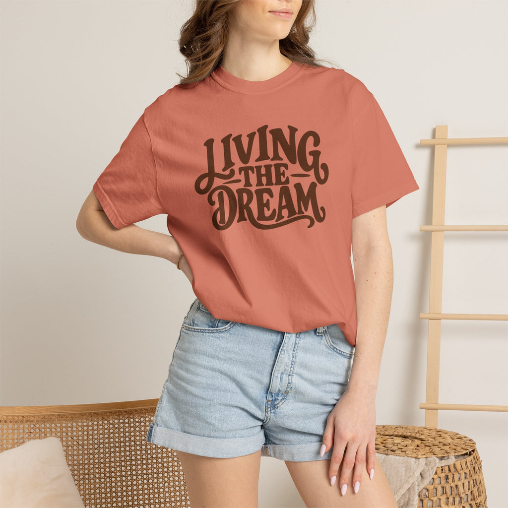 Living The Dream T-Shirt — Vintage Script Graphic Tee