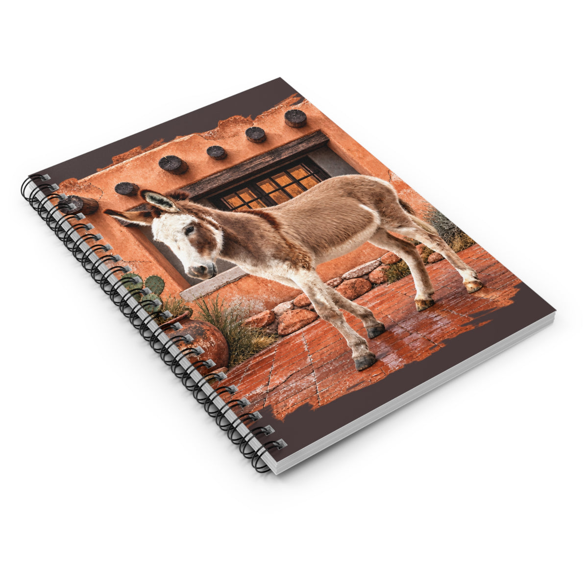 Donkey Adobe Notebook — Rustic Southwestern Spiral Journal