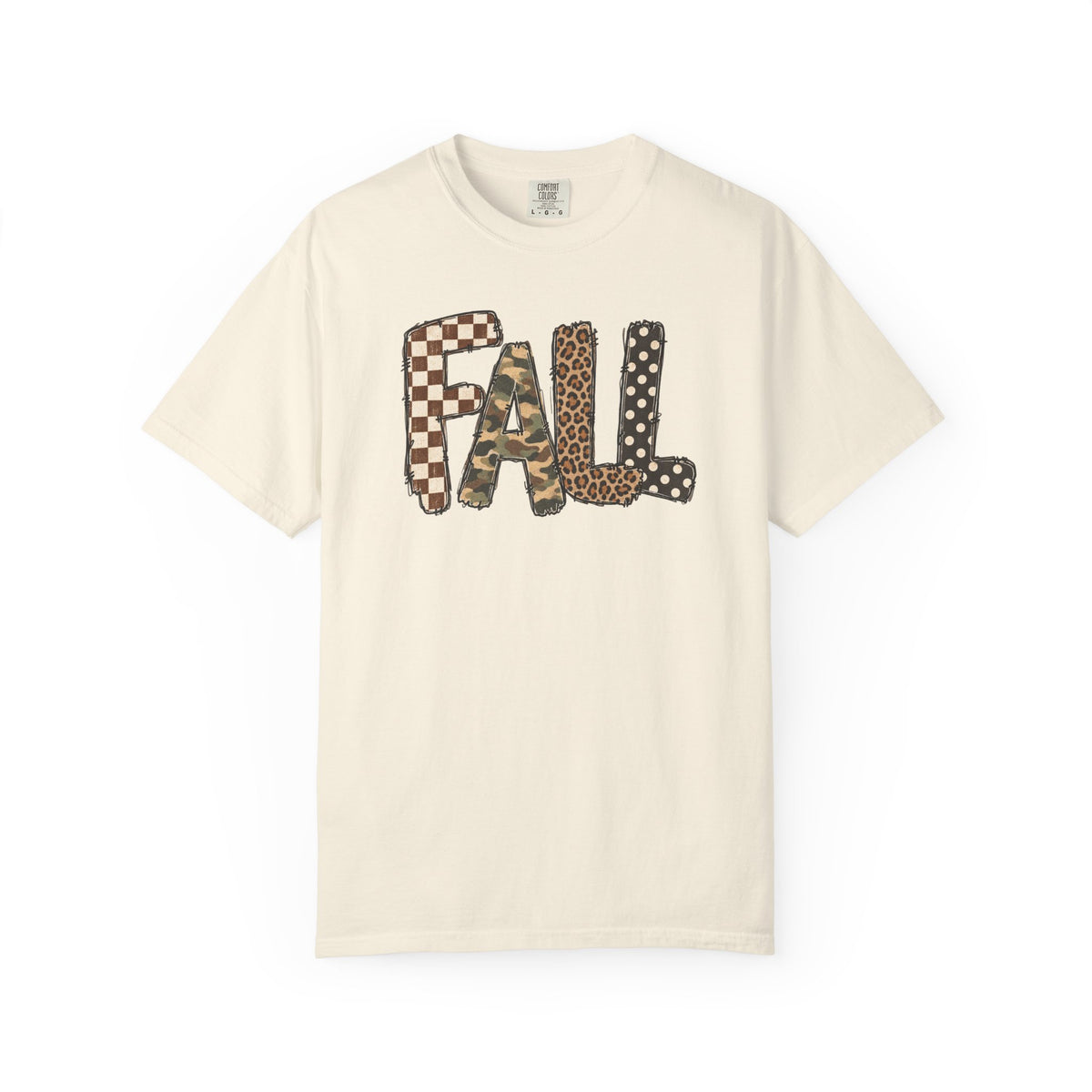 Fall Patchwork Letter T-Shirt