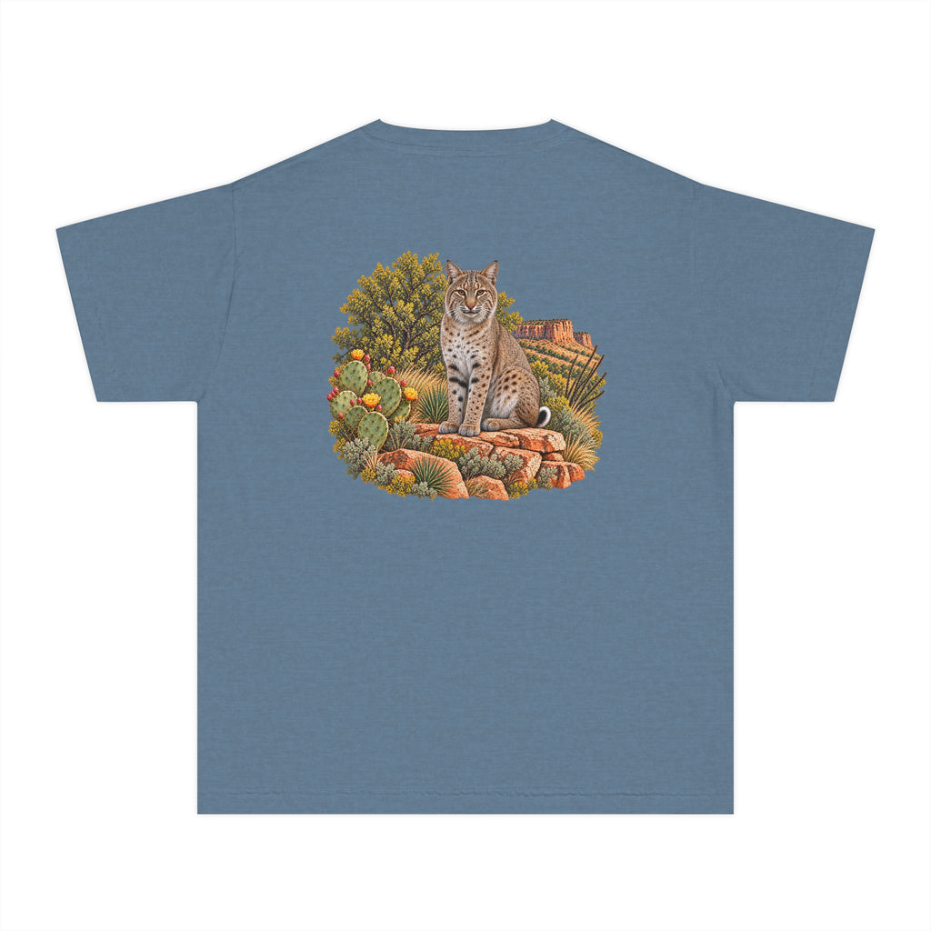 Youth Tee — Caprock Critters Bobcat Scenic View