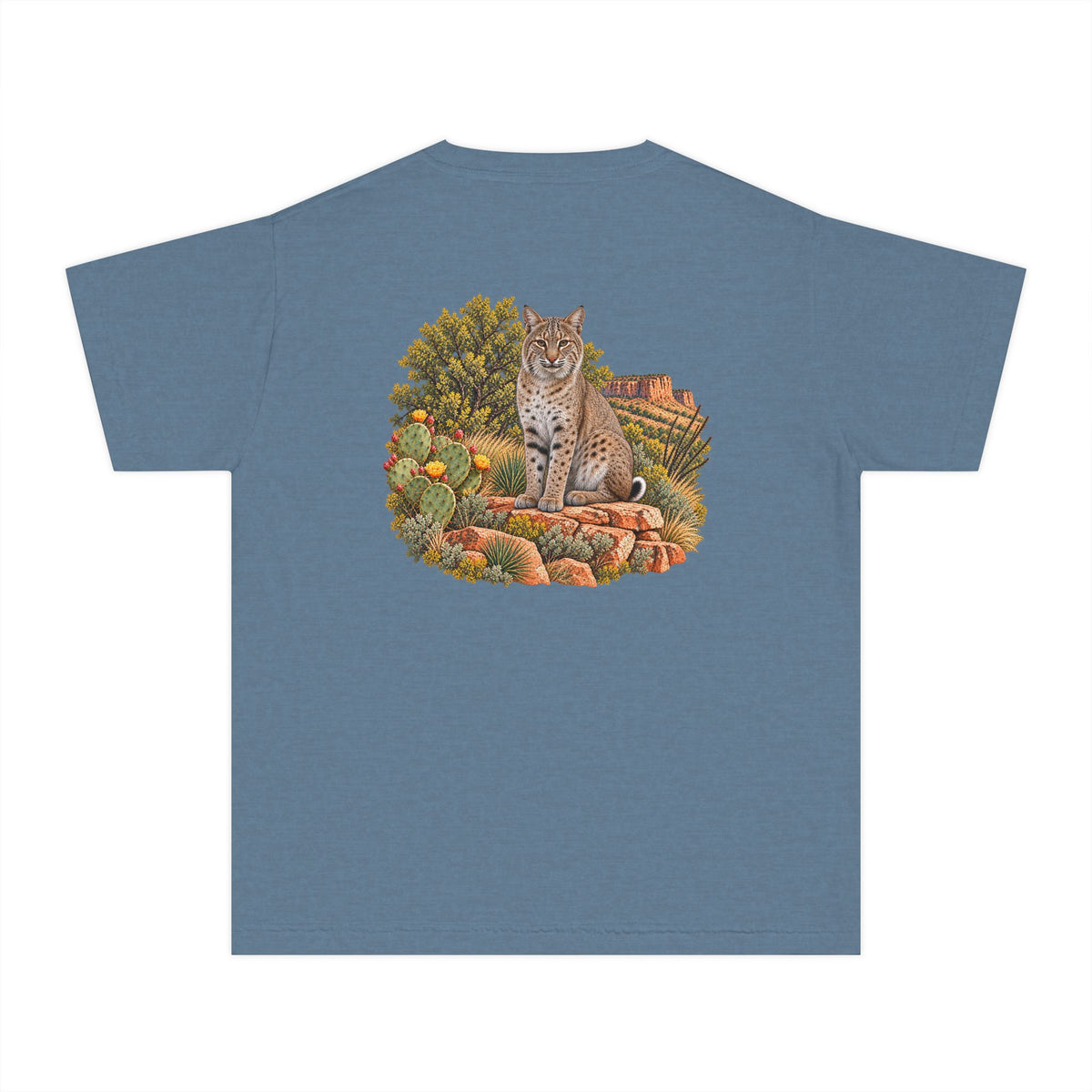 Youth Tee — Caprock Critters Bobcat Scenic View