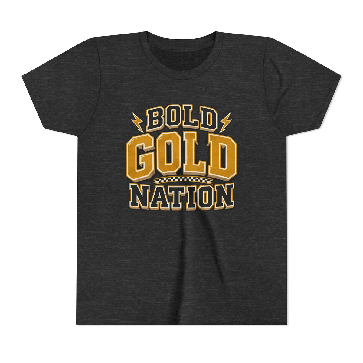 Youth Tee — Bold Gold Nation Graphic Kids Shirt