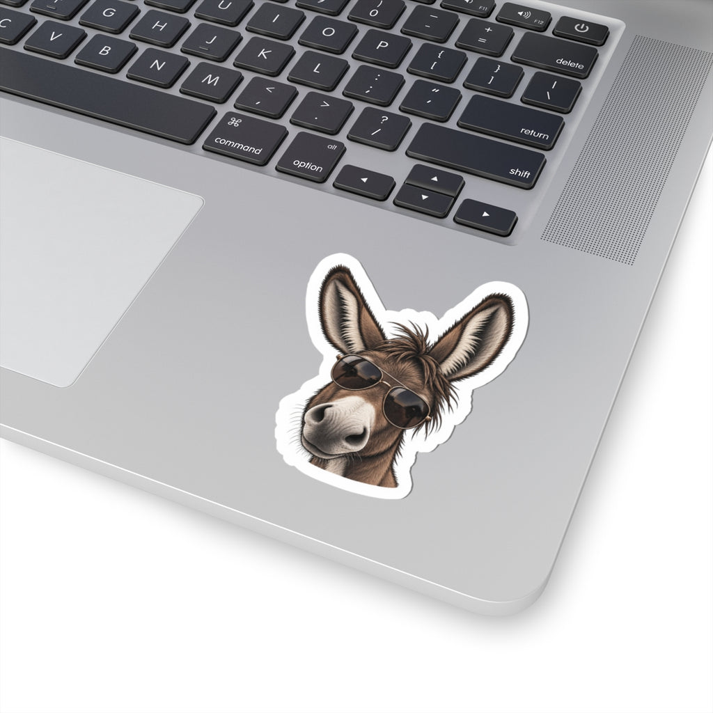 Cool Donkey Sticker — Sunglasses Donkey Kiss-Cut Vinyl Sticker