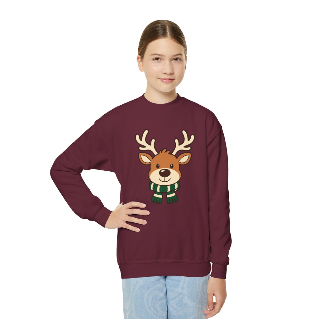 Youth Reindeer Christmas Crewneck Sweatshirt
