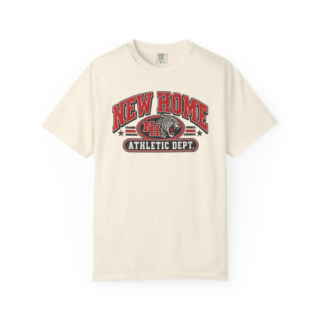 New Home Athletic Dept. T-Shirt — Vintage College Graphic Tee