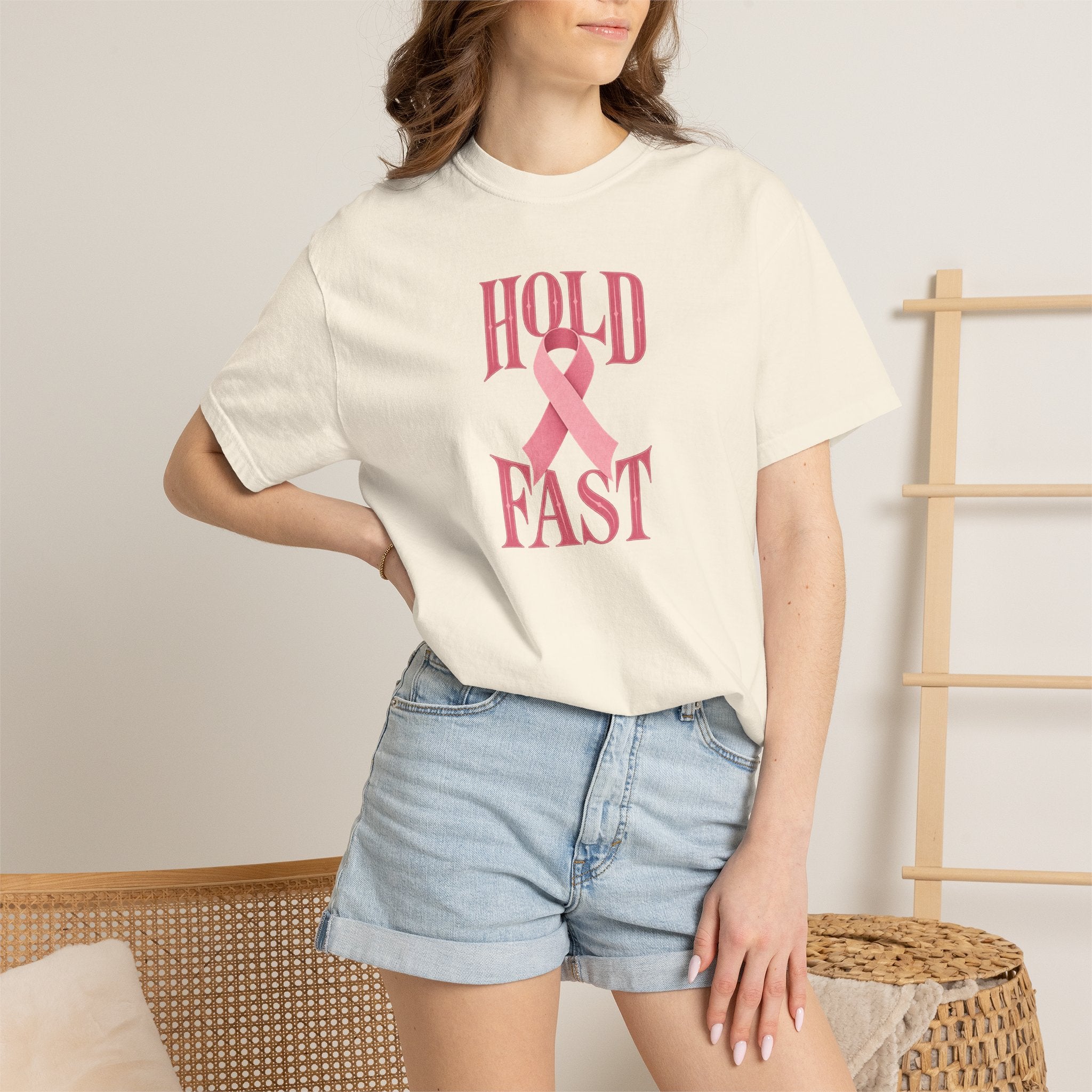 Hold Fast Pink Ribbon T‑Shirt