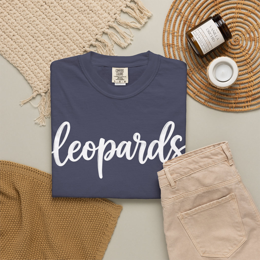 Leopards Script Tee — Retro Graphic T-Shirt