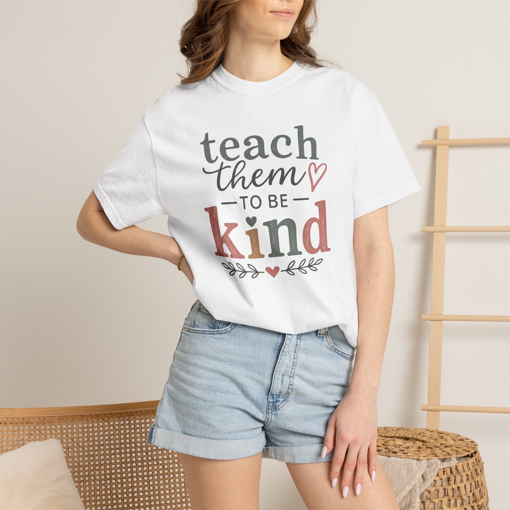 Teach Them To Be Kind T-Shirt — Inspirational Teacher Appreciation Tee