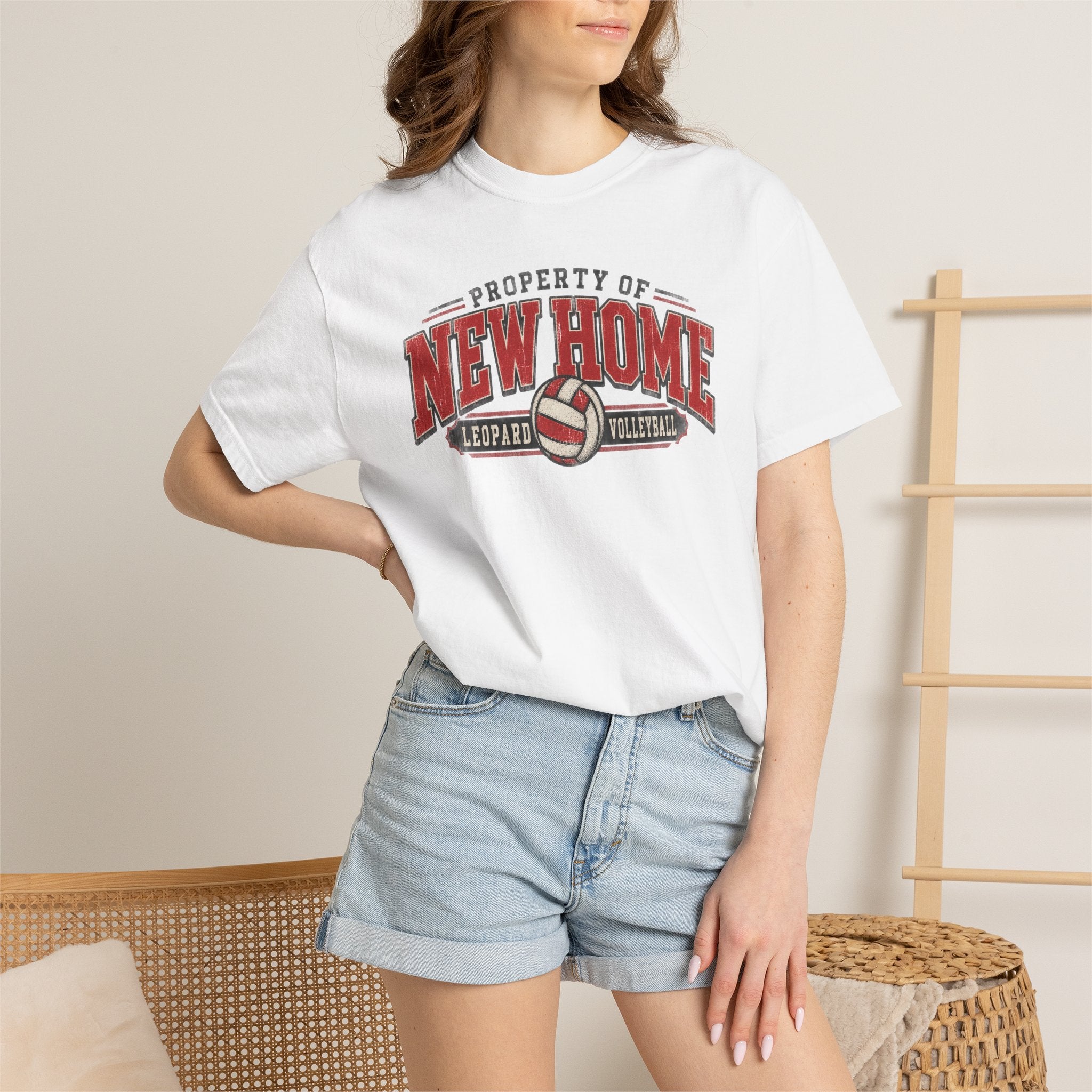 New Home Volleyball T-Shirt — "Property of New Home" Graphic Tee