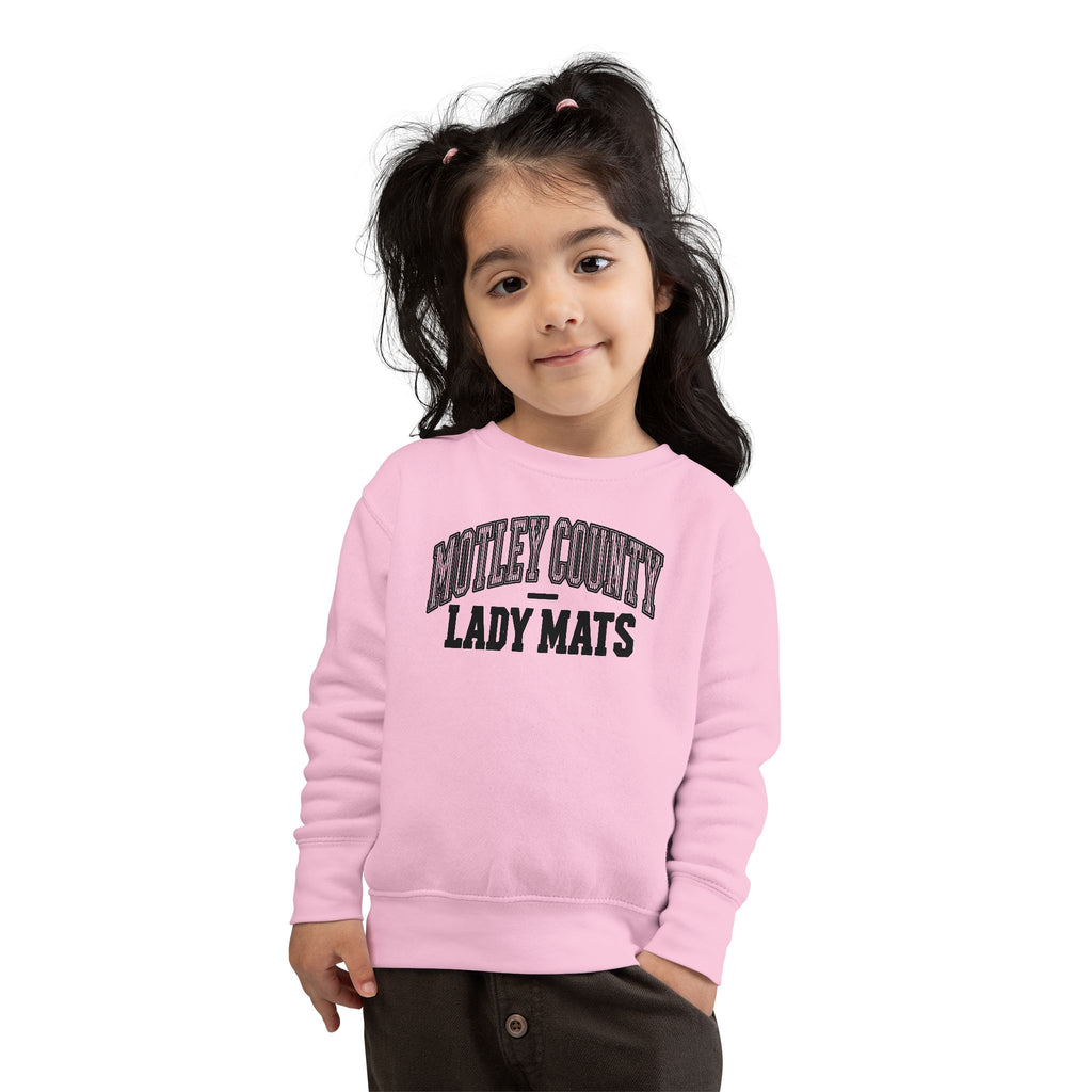 Toddler Sweatshirt - "Motley County Lady Mats" Vintage Varsity Kids Crewneck