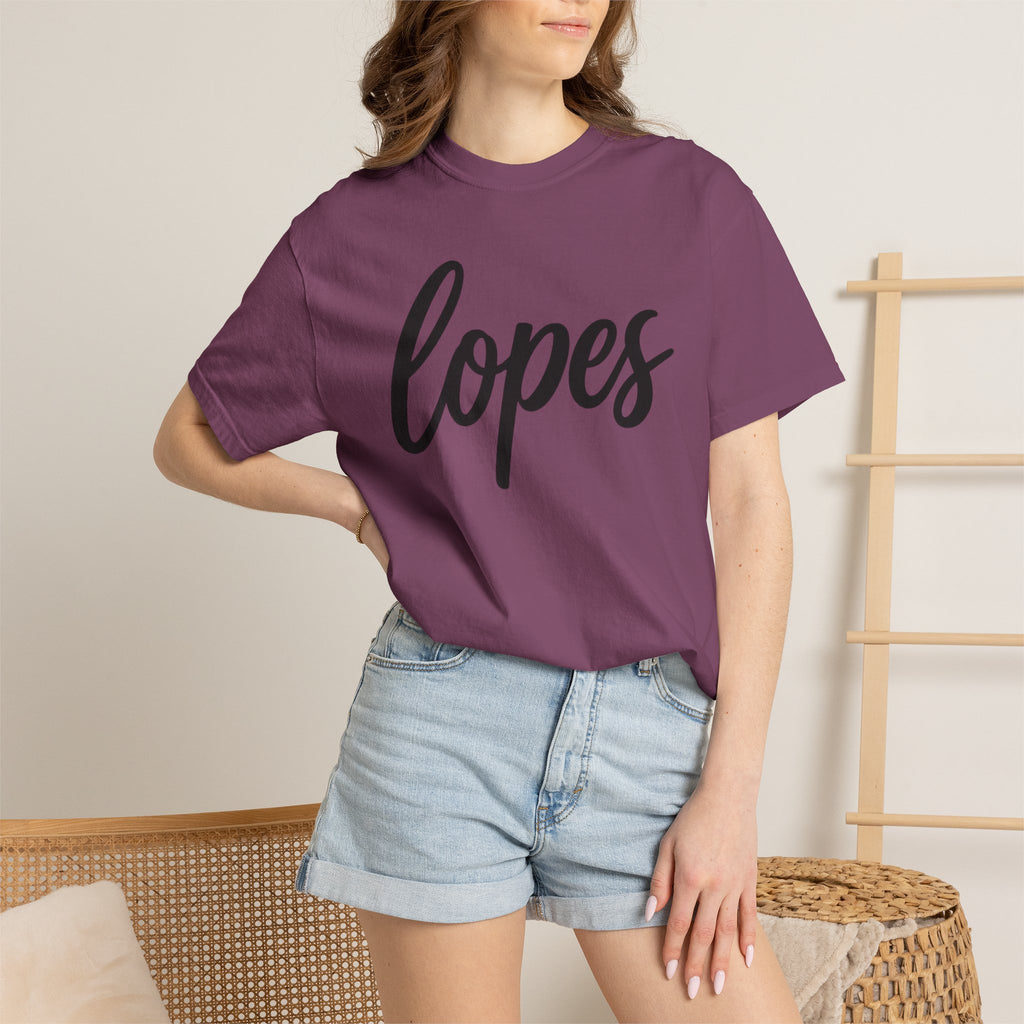 Lopes Script Tee — Personalized Name Graphic T-Shirt