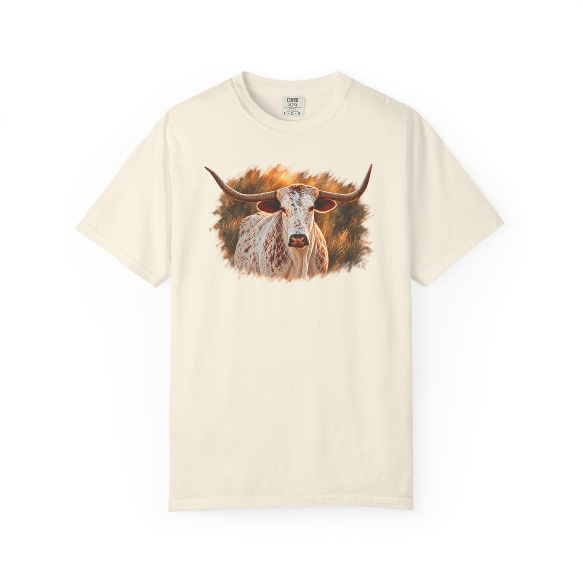 Longhorn Painting T-Shirt — Rustic Texas Cattle Graphic Tee