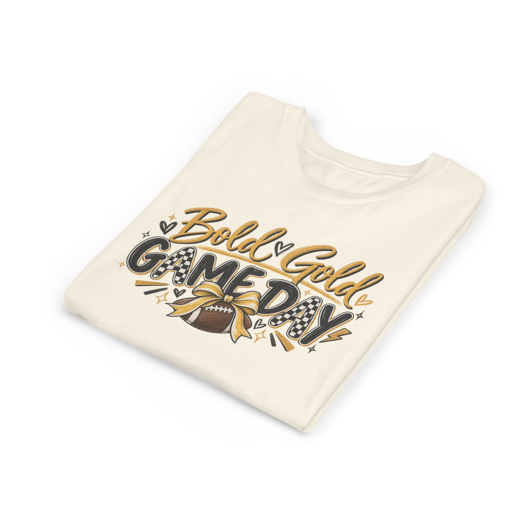 Youth Tee - "Bold & Gold Gameday" Football Kids Shirt