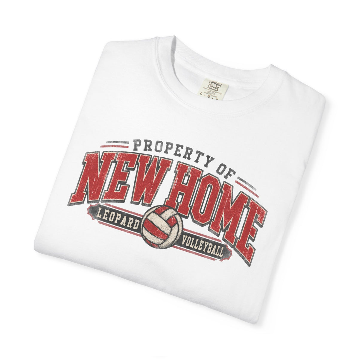 New Home Volleyball T-Shirt — "Property of New Home" Graphic Tee