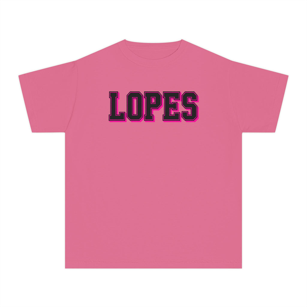 Youth Tee — 'LOPES' Varsity Letter Graphic Shirt