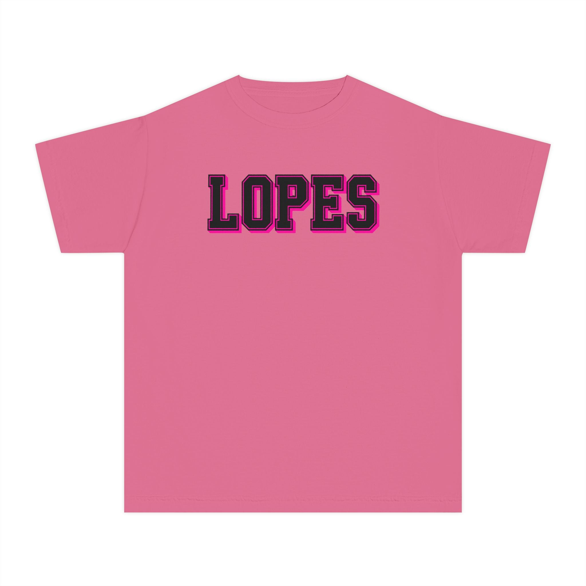 Youth Tee — 'LOPES' Varsity Letter Graphic Shirt
