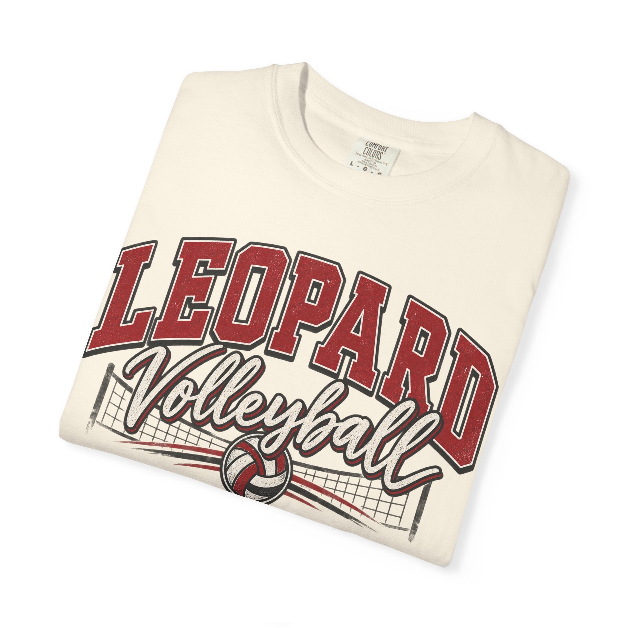 Leopard Volleyball Vintage Garment-Dyed T-Shirt