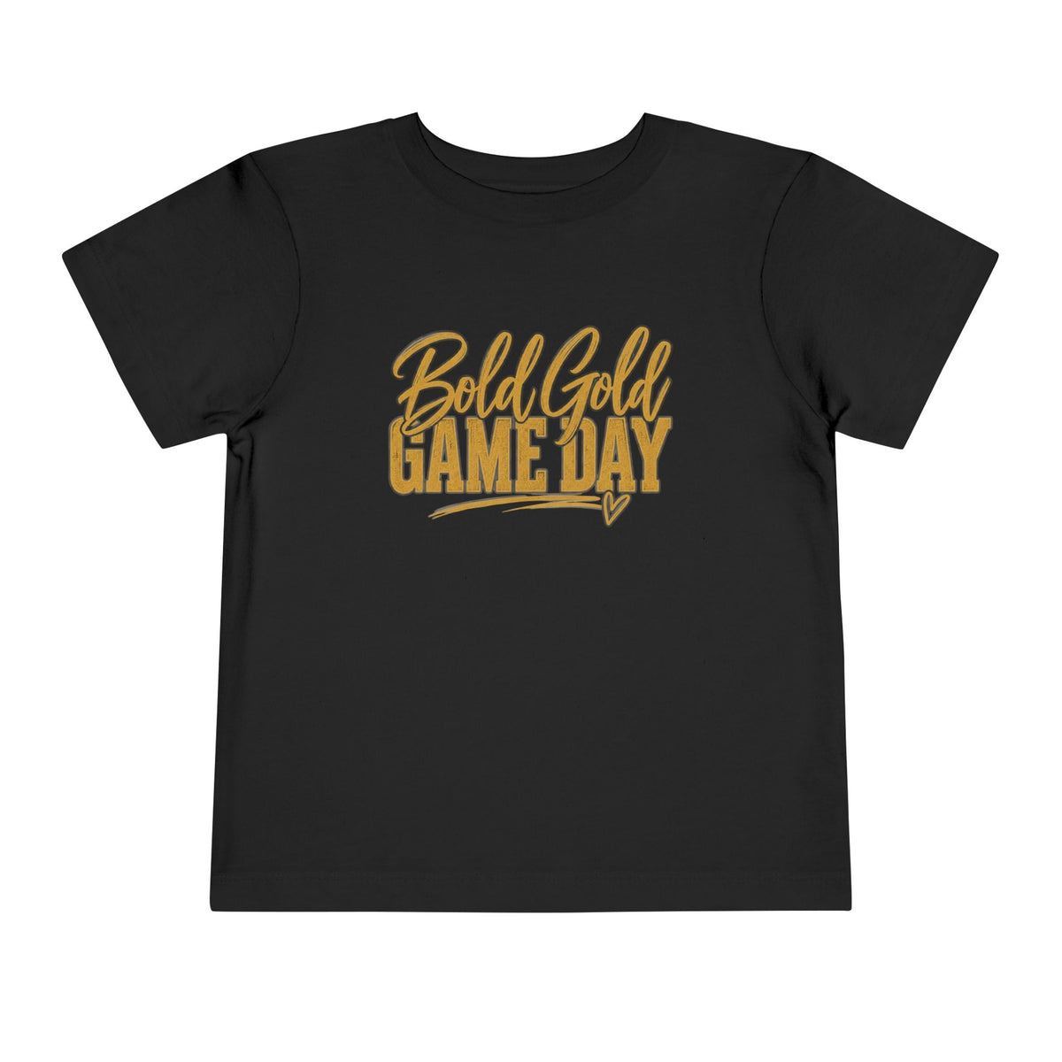 Toddler Tee — "Bold Gold Game Day" Kids Football Shirt
