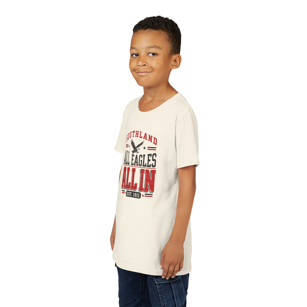 Youth Tee - "Southland All Eagles All In" School Spirit Shirt