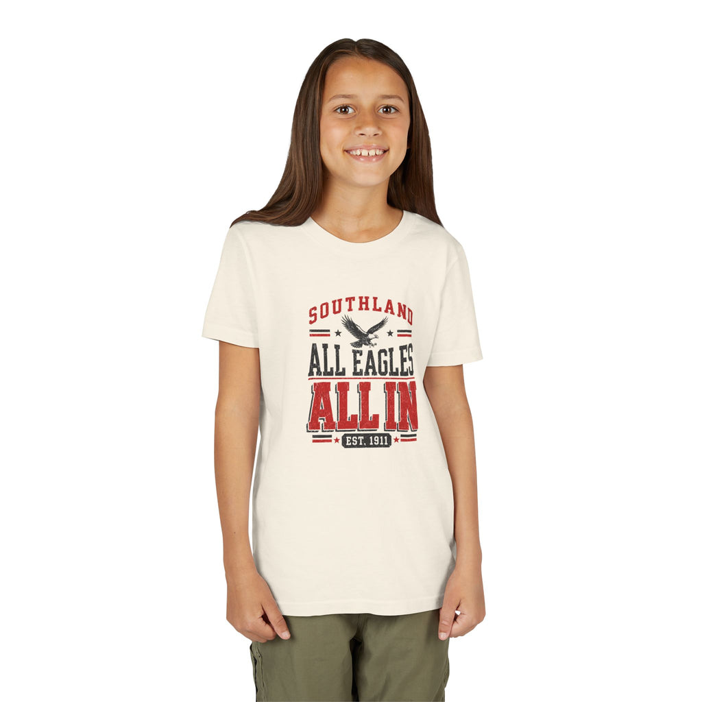 Youth Tee - "Southland All Eagles All In" School Spirit Shirt