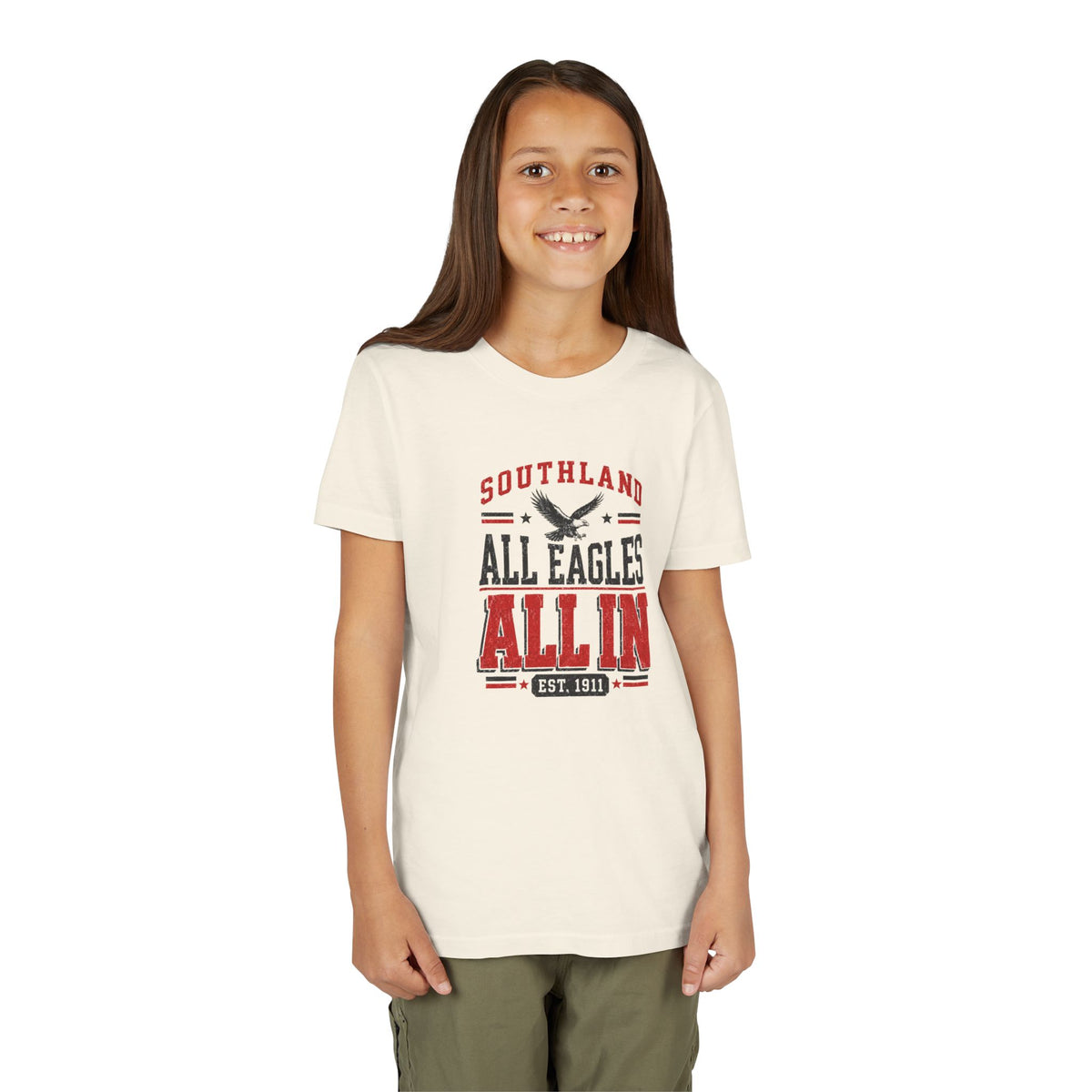 Youth Tee - "Southland All Eagles All In" School Spirit Shirt