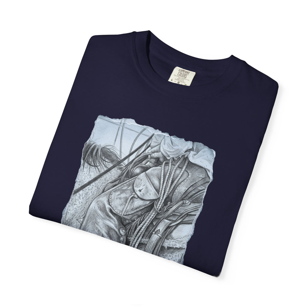 Long Live Cowboys Graphic Tee | Original Western Photography Sketch Shirt | Unisex Garment-Dyed T-Shirt