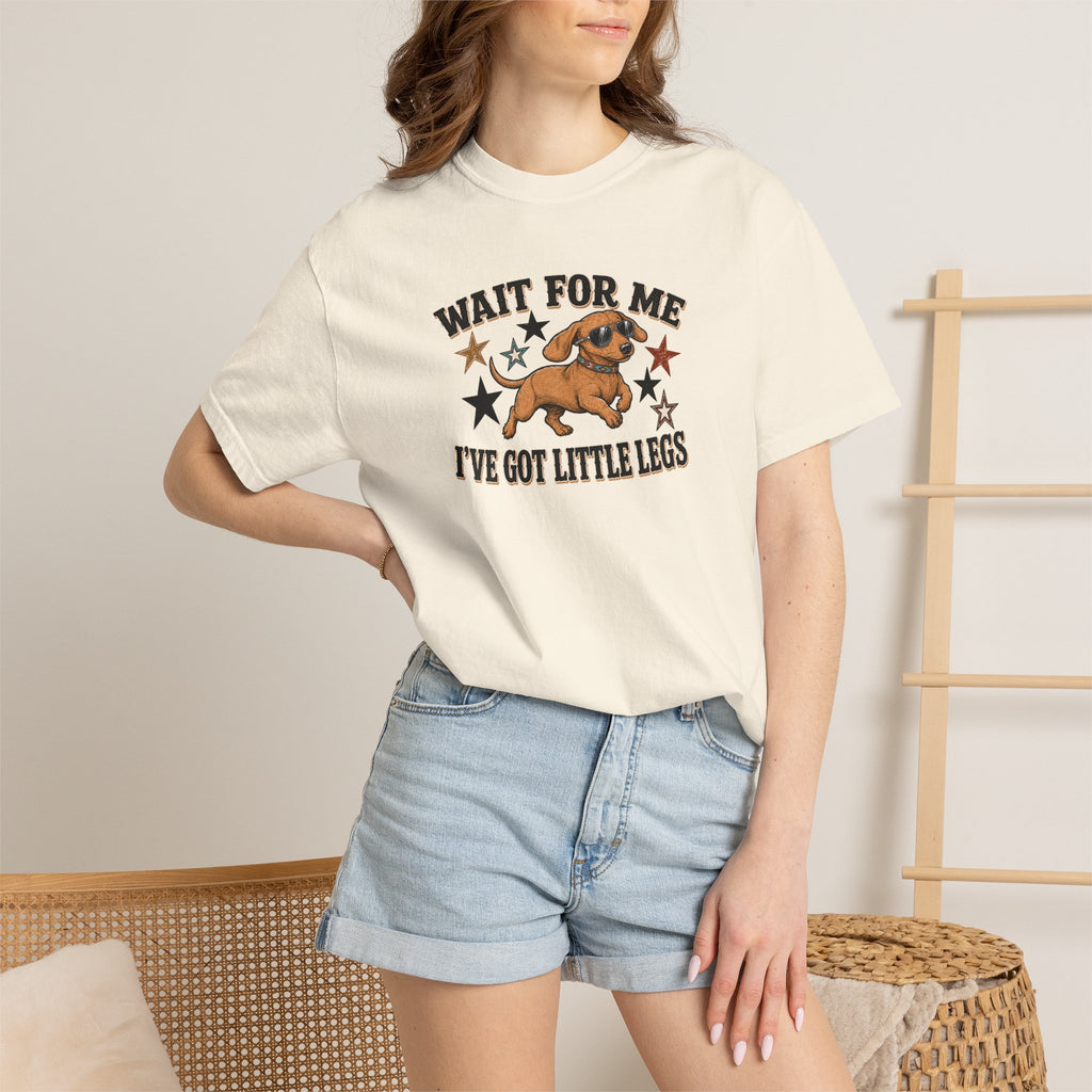 Wait For Me I've Got Little Legs T-Shirt — Cute Dachshund Retro Graphic Tee