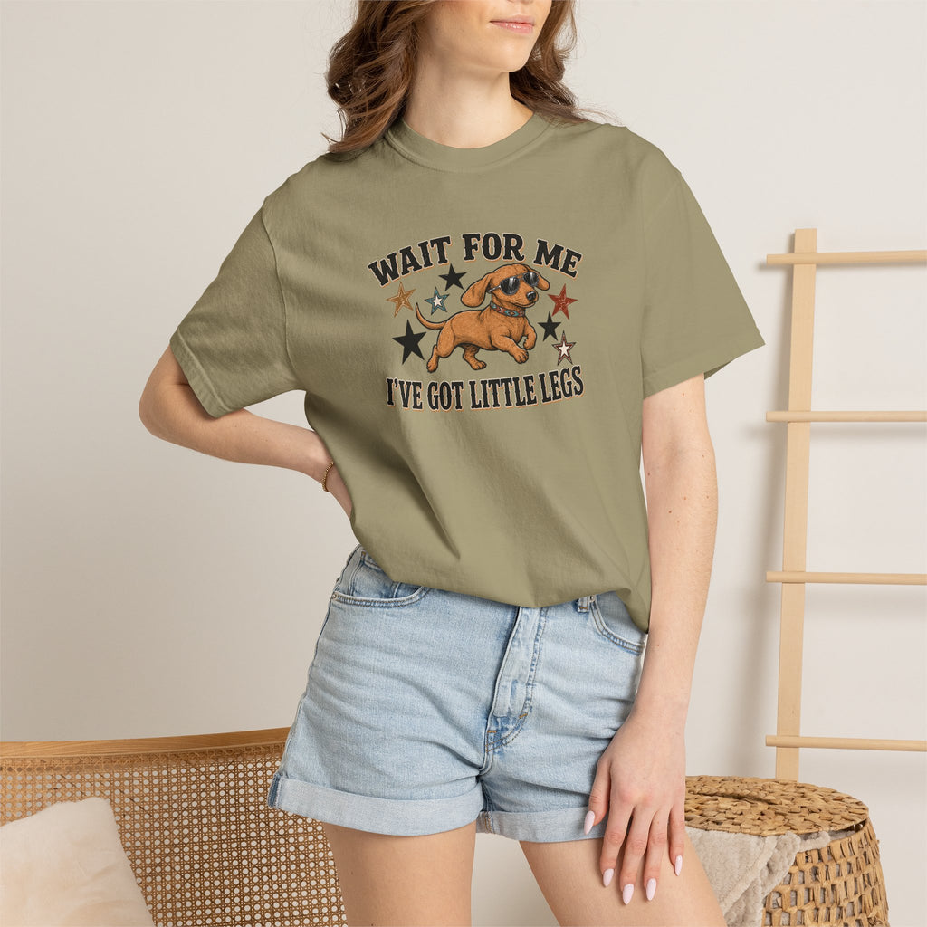 Wait For Me I've Got Little Legs T-Shirt — Cute Dachshund Retro Graphic Tee