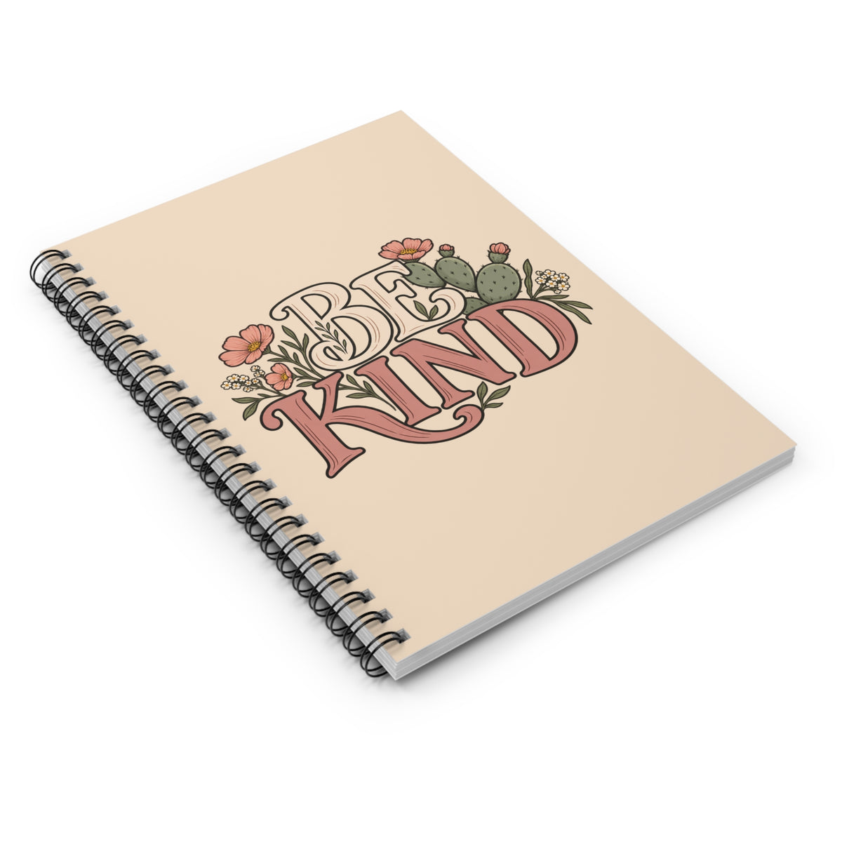 Be Kind Floral Spiral Notebook — Ruled Journal for Notes & Gifts