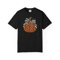 Leopard Pumpkin T-Shirt — Autumn Pumpkin Graphic Tee with Polka Dot Bow