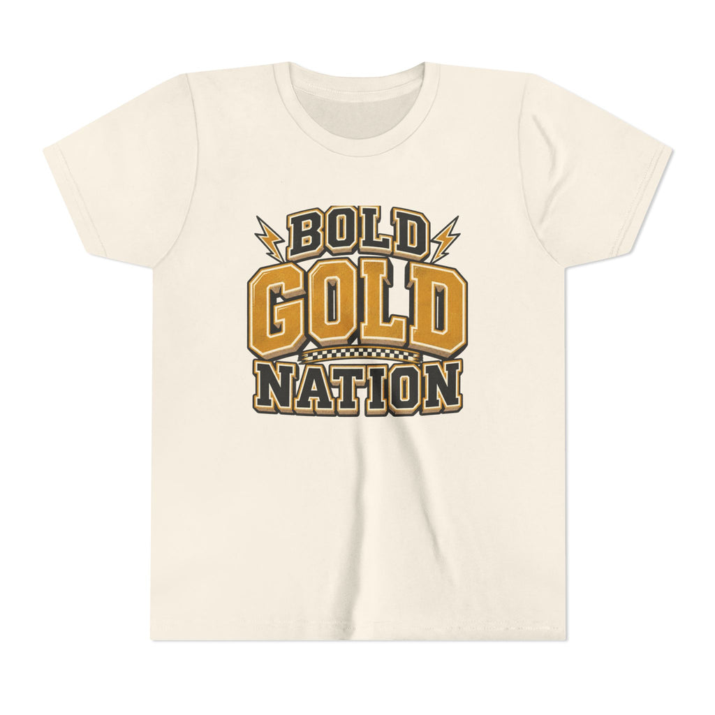 Youth Tee — Bold Gold Nation Graphic Kids Shirt