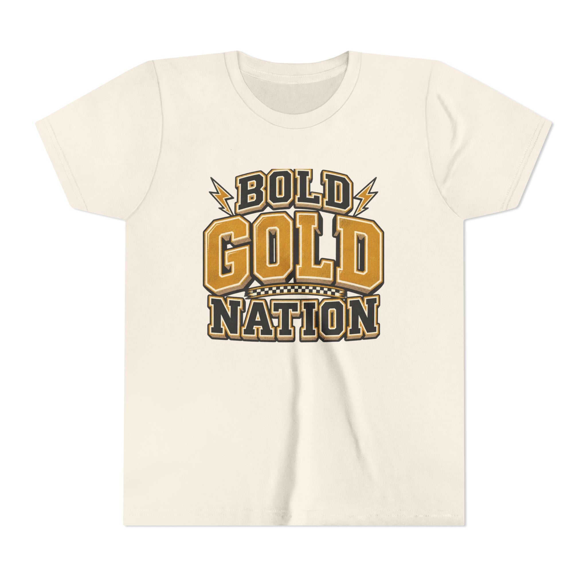 Youth Tee — Bold Gold Nation Graphic Kids Shirt