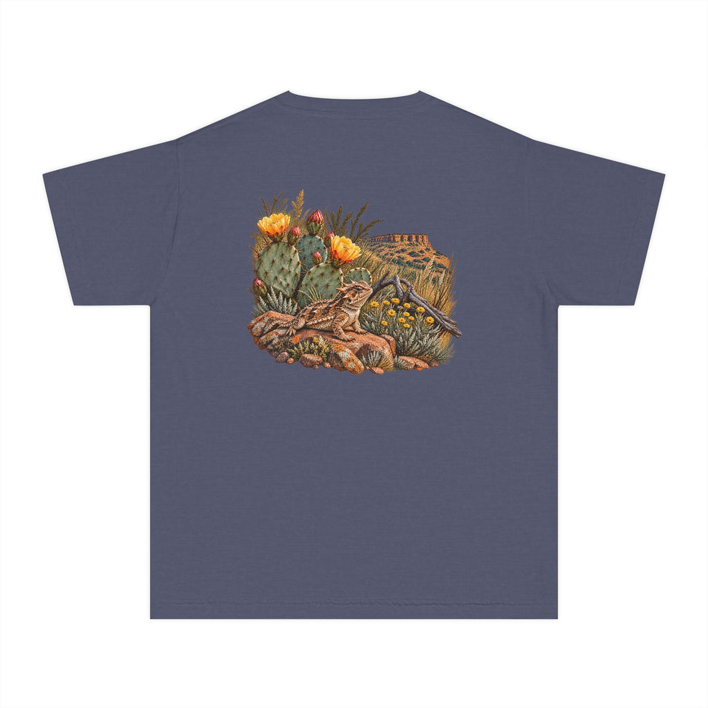 Youth Tee — Caprock Critters Horny Toad & Cacti