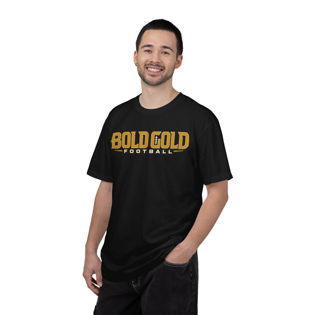 Bold Gold Football T-Shirt — Vintage Sport Tee
