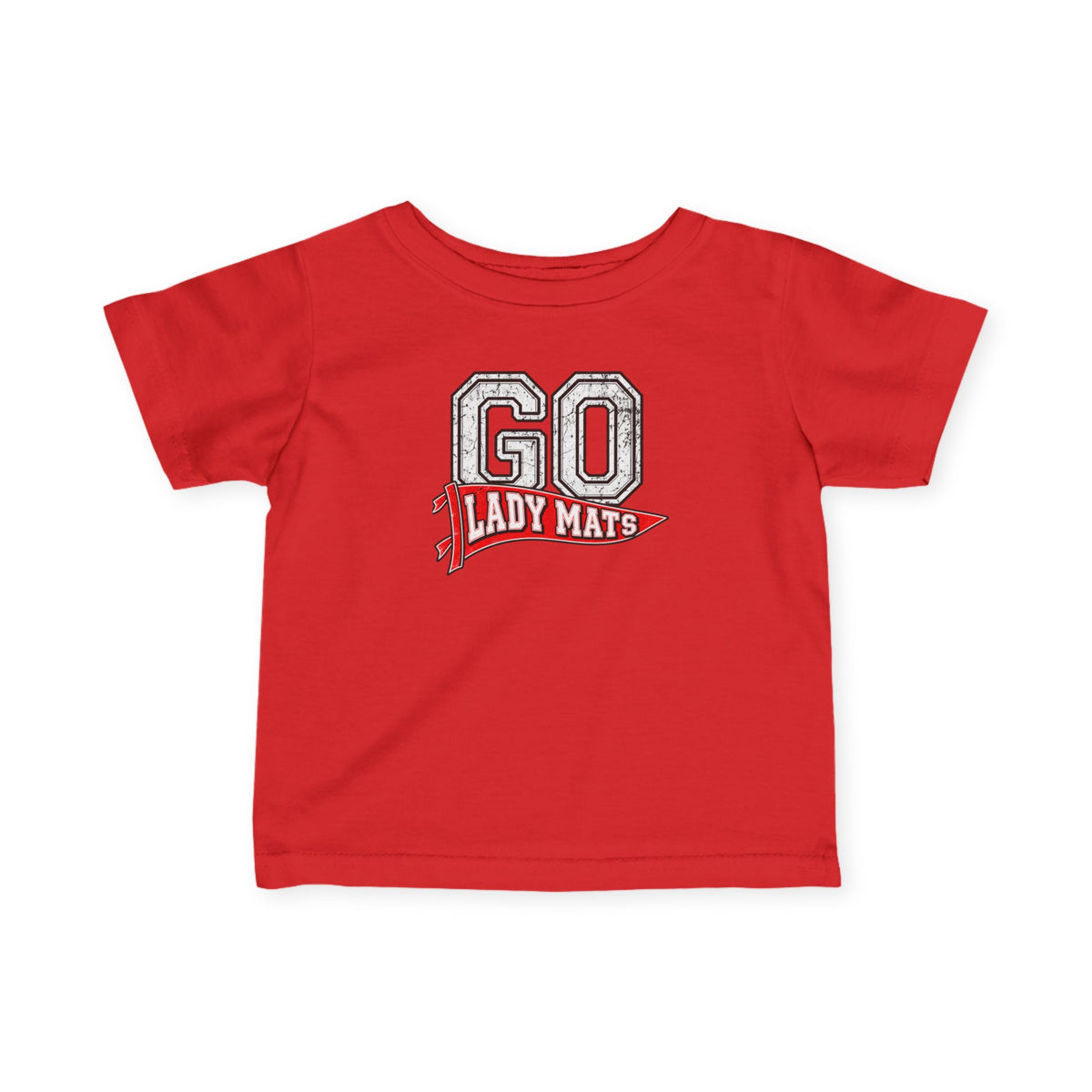 Infant Tee — "Go Lady Mates" Vintage Pennant Baby Shirt