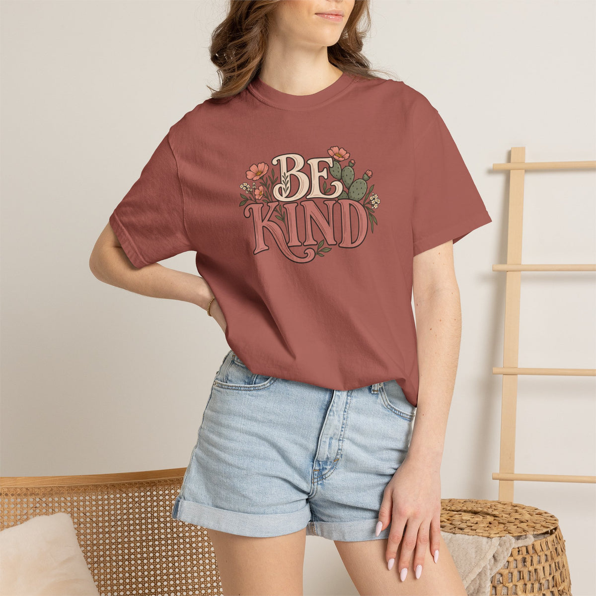 Be Kind Floral T-Shirt — Vintage Floral Graphic Tee
