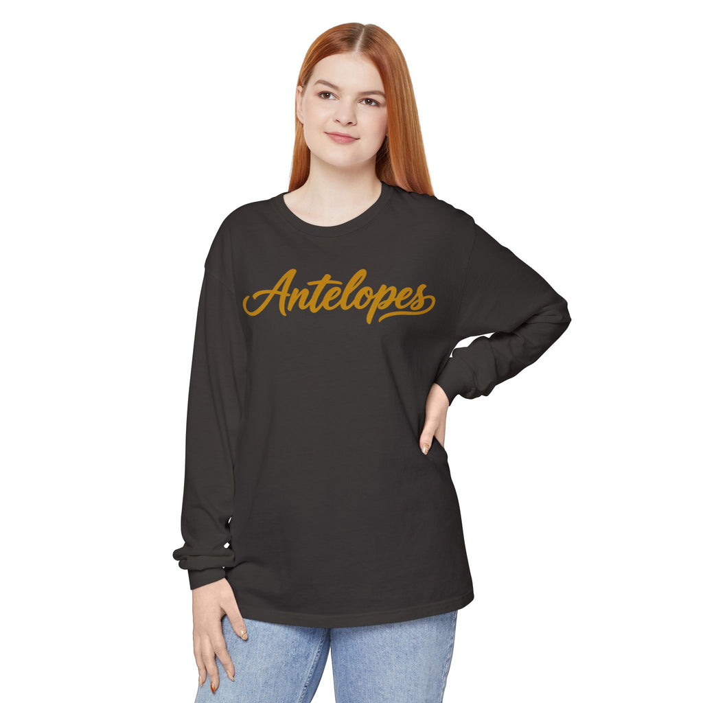 Antelopes Long Sleeve T-Shirt – Post-High-School Mascot Spirit Wear